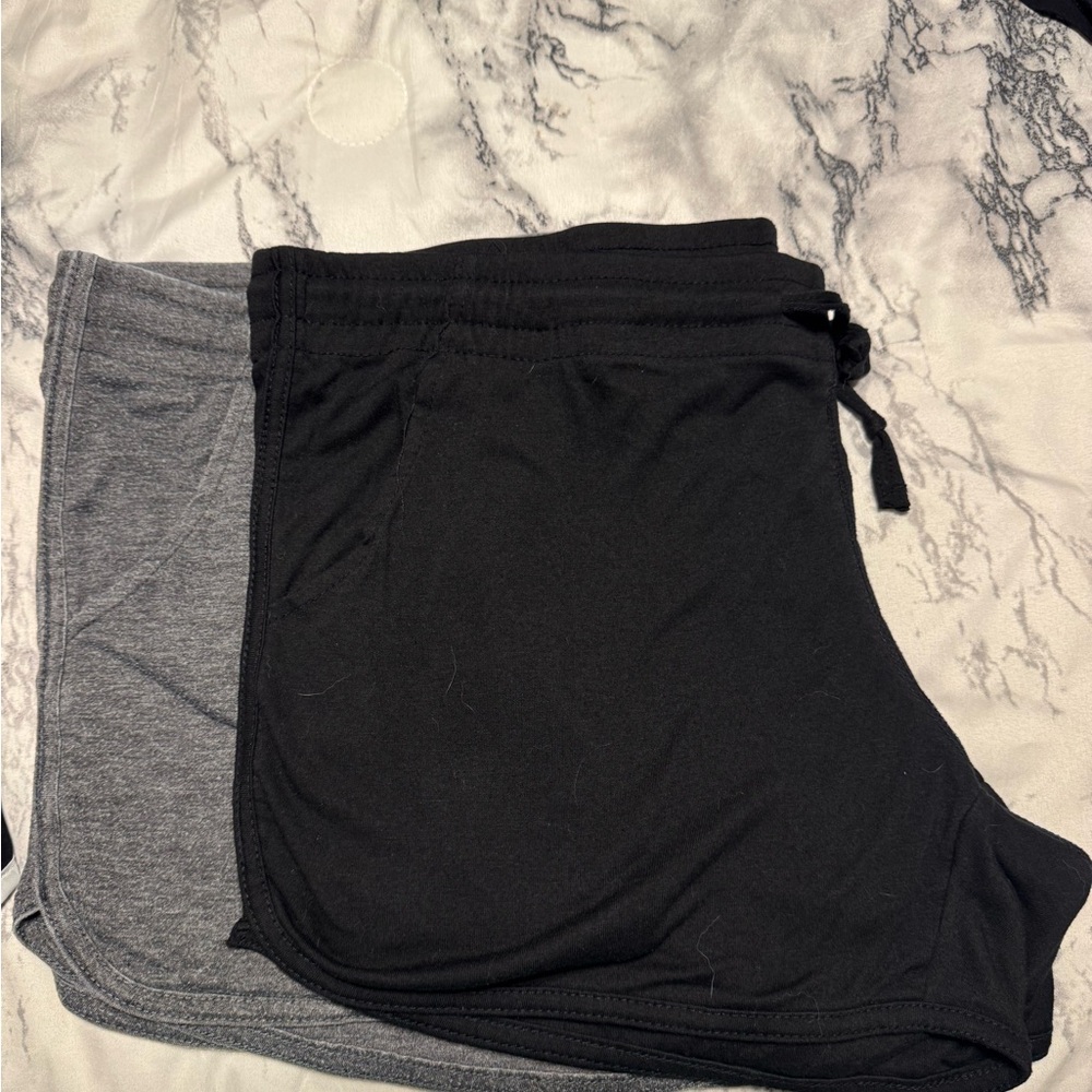 Black and Gray Shorts Set